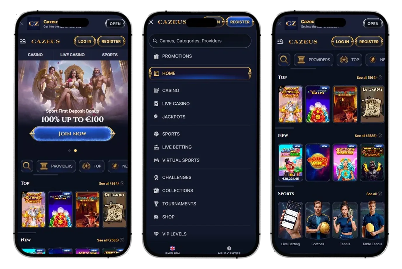 cazeus casino mobiel