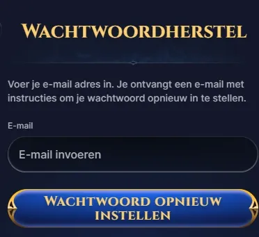 cazeus forgot password